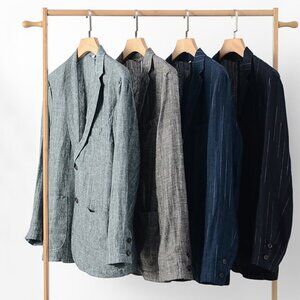 （Brand New）Men's Linen Striped Blazer [LINENESE-008]